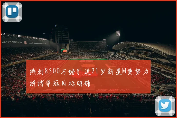 热刺8500万镑引进21岁新星M费努力拼搏争冠目标明确